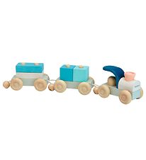 PlanToys Trælegetøj - Stable-Tog - Træ