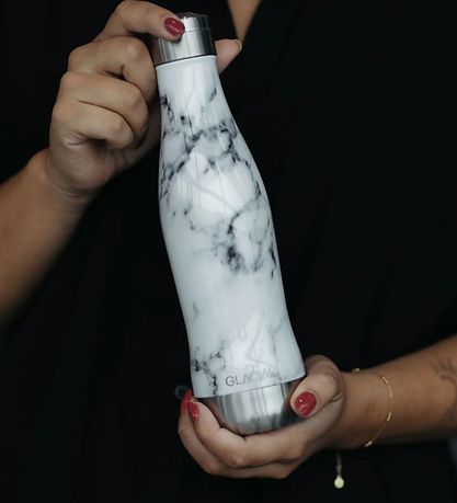 Glacial Thermo Bottle - 400 mL - White Marble