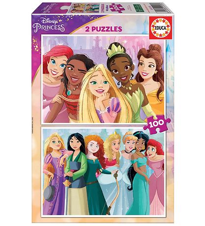 Educa Puzzle Game - 2 x 100 Bricks - Disney Princess