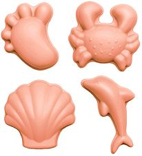 Scrunch Sandformar - 4 st. - Silikon - Coral