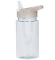 A Little Lovely Company Vattenflaska m. Sugrör - 450 ml - Silver