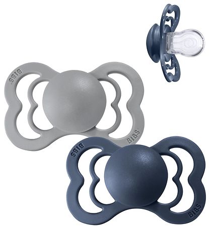 BIBS Supreme+ Pacifiers - Size 1 - 2-Pack - Symmetrical - Cloud/