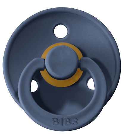 BIBS Colour Pacifiers - Size 1 - 2-Pack - Round - Sky Blue/Steel