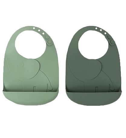 Done By Deer Haklapp m. Ficka - 2-pack - Silikon - Elphee Green