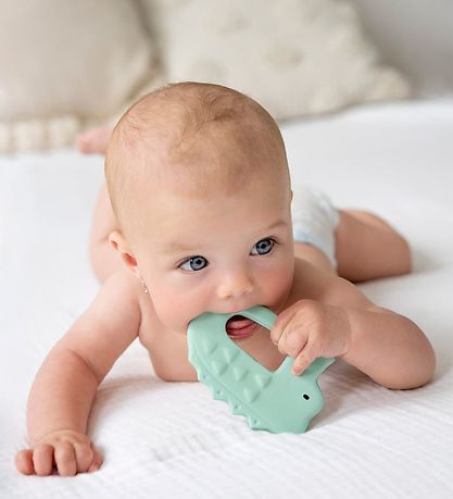 Tikiri Teether - Natural rubber - Crocodile - Green
