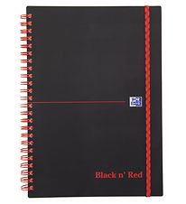 Oxford Notizbuch - Spiral - Gefüttert - A5 - Schwarz/Rot