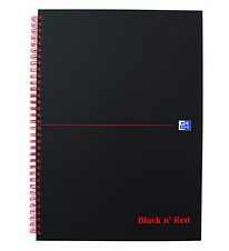 Oxford Notizbuch - Spiral - Kariert - A4 - Schwarz/Rot