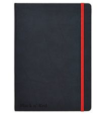 Oxford Notizbuch - Hart Etui - Gefüttert - A5 - Schwarz/Rot