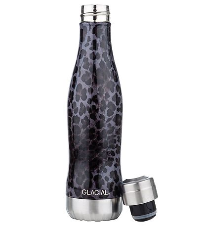 Glacial Thermo Bottle - 400 mL - Black Leopard