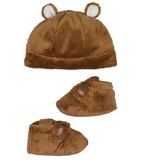 UGG Barnetøfler og Lue - Gaveeske - Chestnut