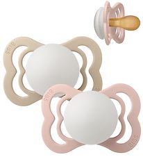 BIBS Supreme+ Pacifiers - Size 1 - 2-Pack - Symmetrical - Blush/