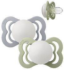 BIBS Supreme+ Glowing Pacifiers - Size 1 - 2-Pack - Symmetrical 