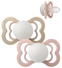 BIBS Supreme+ Glowing Pacifiers - Size 2 - 2-Pack - Symmetrical 