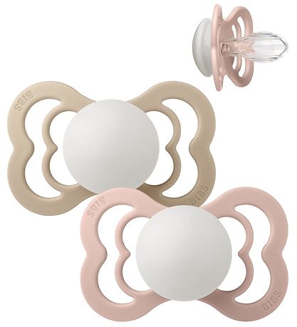 BIBS Supreme+ Glowing Pacifiers - Size 2 - 2-Pack - Symmetrical 