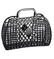 Sun Jellies Little Folding Basket - Retro - 26x21x12 cm - Black