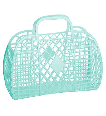 Sun Jellies Liten Fällbar Korg - Retro - 26x21x12 cm - Mint