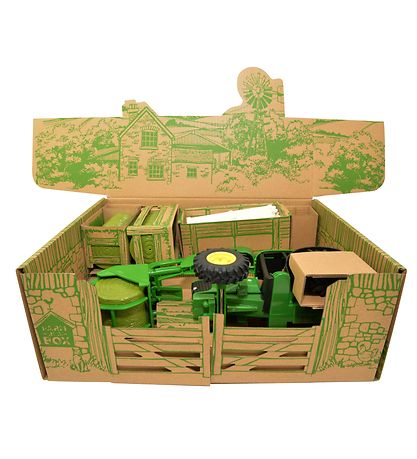 Britains Play Set - 43257 - John Deere - 20 Parts - Farm In A Bo