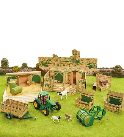 Britains Play Set - 43257 - John Deere - 20 Parts - Farm In A Bo