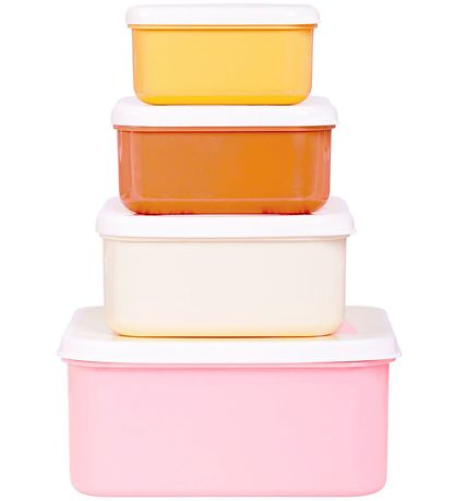 A Little Lovely Company Lunchbox Set - 4 pcs - Rainbows