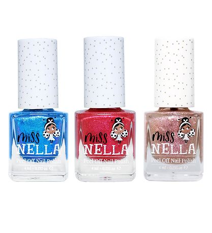 Miss Nella Nail Polish - 3-Pack - Tickle Me Pink/Abracadabra/Blu