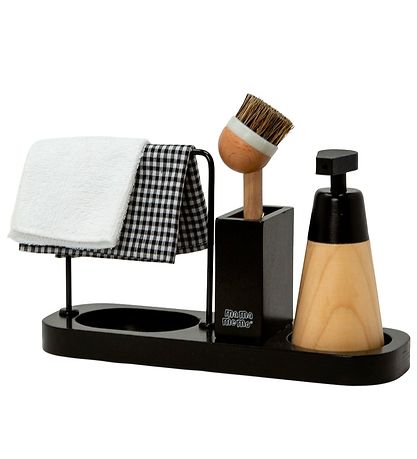 MaMaMeMo Dishwashing set - 5 Parts - Wood