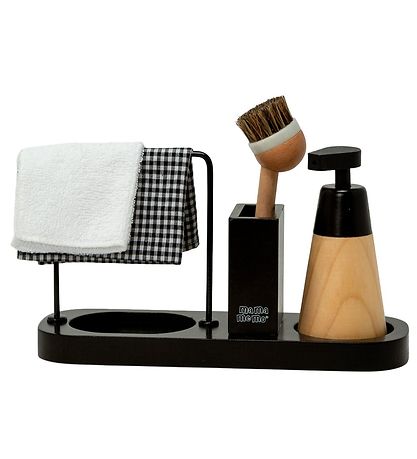 MaMaMeMo Dishwashing set - 5 Parts - Wood