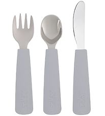 We Might Be Tiny Bestick - 3 Delar - Grey