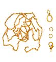 Me&My BOX Necklace w. Letter - O - Gold plated