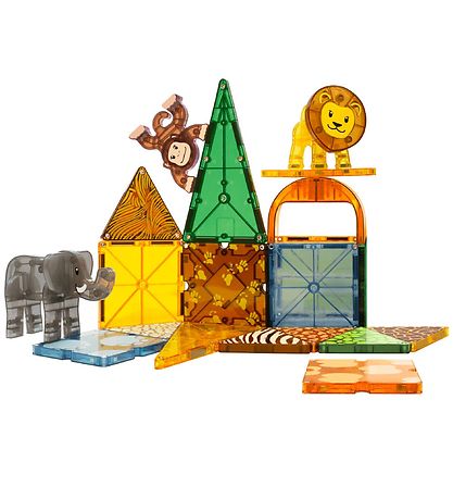 Ensemble d'aimants Magna-Tiles - 25 Parties - Animal de Safari