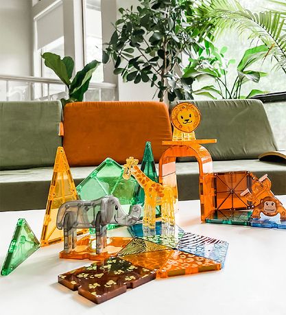 Ensemble d'aimants Magna-Tiles - 25 Parties - Animal de Safari