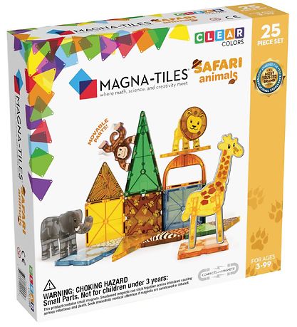 Ensemble d'aimants Magna-Tiles - 25 Parties - Animal de Safari