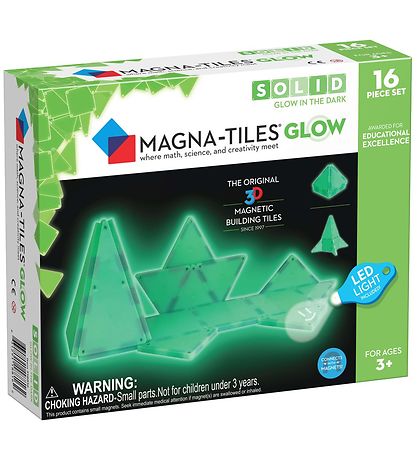 Magna-Tiles Magnet set - 16 Parts - Glow