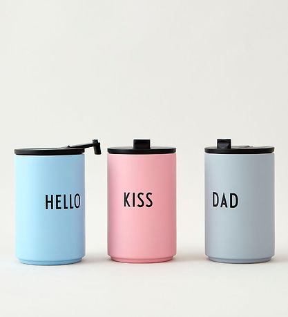 Design Letters Thermo Beker - Hello - Blauw