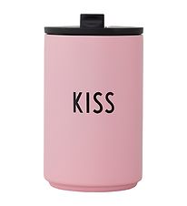 Design Letters Thermo Beker - Kiss - Roze