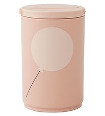 Design Letters Beker m. Rietje - Kids - 330 ml - Roze Poeder Bal