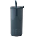 Design Letters Cup w. Straws - 500 mL. - Travel - Royal