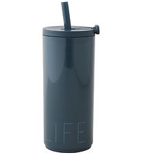 Design Letters Beker m. Rietje - 500 ml. - Travel - Royal