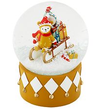 Fabelab Snow Globe - D: 10 cm - Bob's Sleighride - Ochre