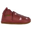 En Fant Soft Sole Leather Shoes - Marsala w. Hearts