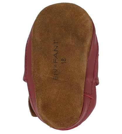 En Fant Soft Sole Leather Shoes - Marsala w. Hearts