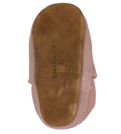 En Fant Leder-Krabbelschuhe - Suede - Rose Dawn m. Sternen