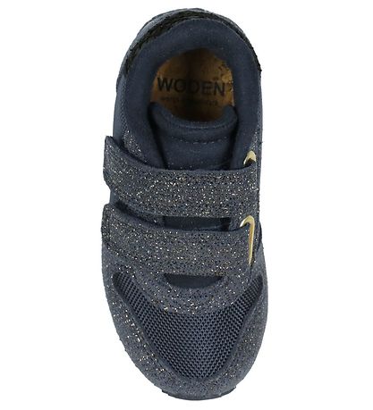 Woden Shoes - Sandra Pearl - Navy w. Glitter