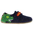 Living Kitzbühel Slippers - Wool - Dark Blue w. Dragon