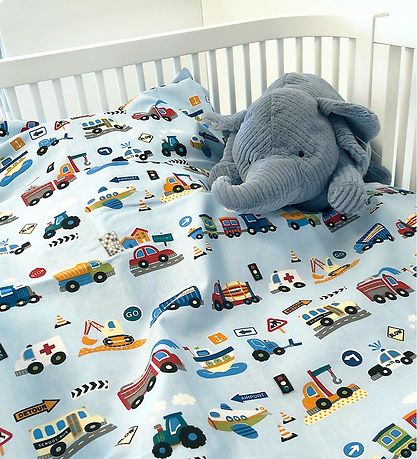 Nørgaard Madsens Bedding - Adult - Light Blue w. Machines