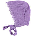 Joha Babymuts - Wol/Zijde - Paars m. Pointelle