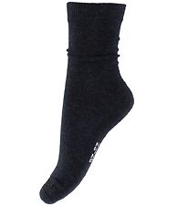 Chaussettes Fuzzies - Laine/Coton - Gris Charbon