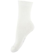 Chaussettes Fuzzies - Laine/Coton - Blanc Laiteux
