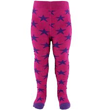 Fuzzies Tights - Pink w. Purple Stars