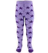 Fuzzies Tights - Lavender w. Purple Stars