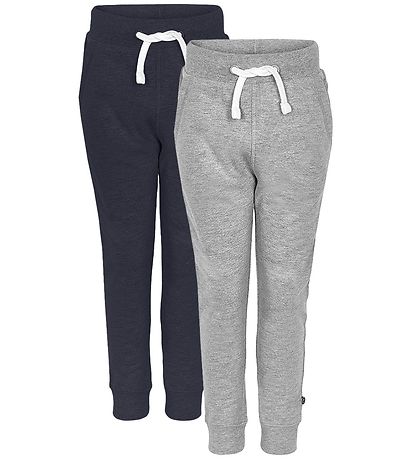 Minymo Joggingbroek - 2-pack - Navy/Grijs